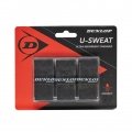 Dunlop Overgrip U Sweat 0.5mm - moisture-absorbing, grippy - black - 3 pieces